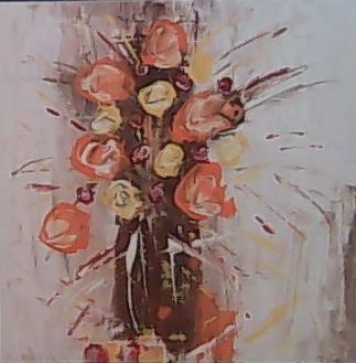 Abstract Flowers in Vase
